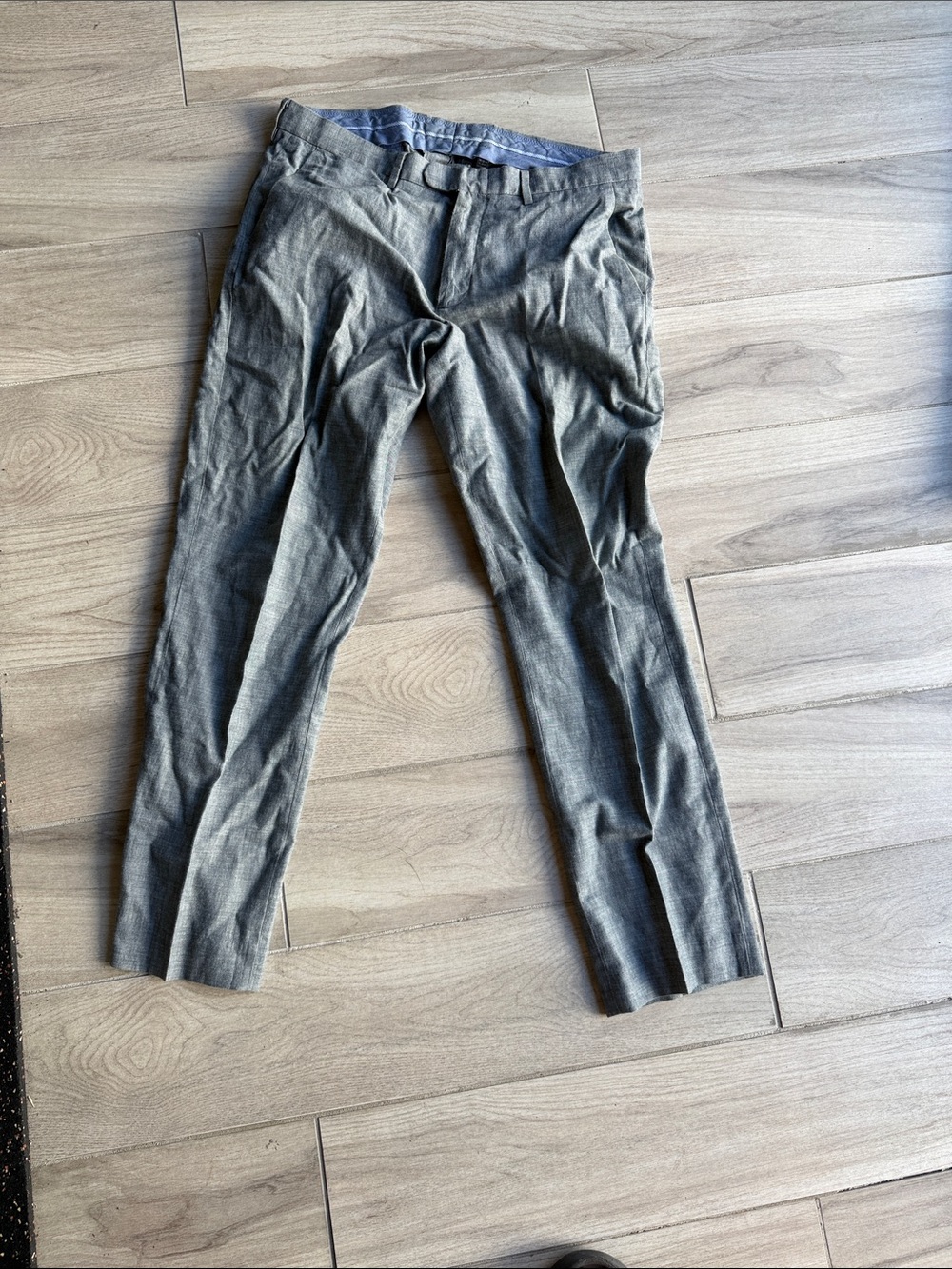 J. Crew Men's Gray Dress Pants - Slim Tailored Trousers